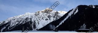 Photo Texture of Background Snowy Mountains