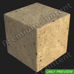 PBR substance material of ground sandy soil created in substance designer for graphic designers and game developers