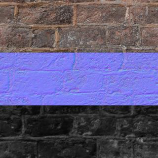 Seamless Textures of Wall Bricks + Normal & Bump Mapping